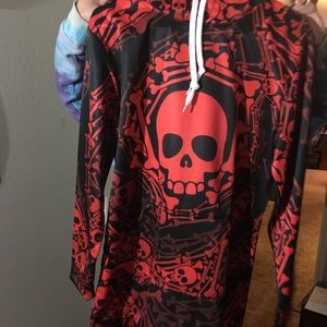 Women’s never worn XL skull hoodie sweater